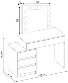 Toaletný stolík Marguerite de Valois