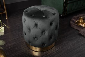 Taburetka moderná baroková 35cm čierne zlato