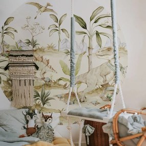 Samolepka do detskej izby Dino svet v kruhu M