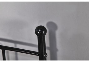 Kondela Kovová pohovka - jednolôžko, čierna, 90x200, ROZALI