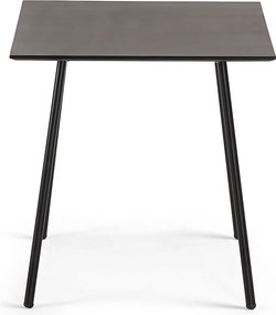 Čierny stôl Kave Home Ulrich, 75 x 75 cm