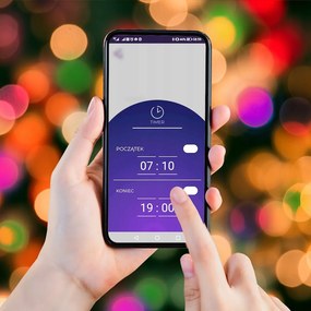 JU Svetlá SMART s aplikáciou, 500 LED, viacfarebné, napájané zo siete, vonkajšie