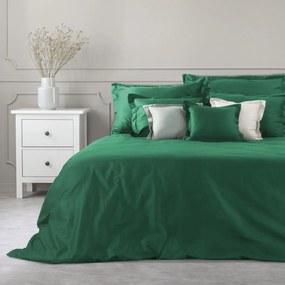 Bavlnené sýto zelené posteľné obliečky na perinu so saténovým leskom