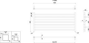 Sapho Sapho, METRO vykurovacie teleso 1000x450 mm, chrom, 0411-10