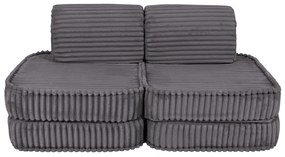 MeowBaby® Churros detská pohovka Basic, Jurassic Grey