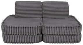MeowBaby® Churros detská pohovka Basic, Jurassic Grey