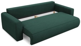 Zelená rozkladacia/s úložným priestorom pohovka 238 cm Kapua – Makamii