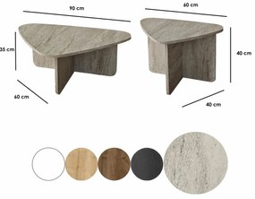 Súprava konferenčných stolíkov Ballare Travertine, 2 ks