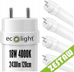 4x LED trubicové svetlo 120 cm 18 W 2430 lm 4000K G13 T8