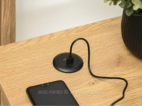 PC stolík Matts C (dub + čierna). Vlastná spoľahlivá doprava až k Vám domov. 1109795