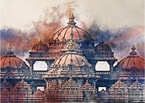 Sklenený obraz - Akshardham, Nové Dílií, India (70x50 cm)