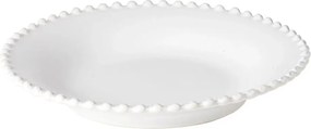 Biely kameninový tanier na polievku Costa Nova Pearl, ⌀ 24 cm