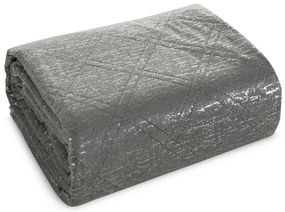 Dekorstudio Zamatový prehoz na posteľ LUIZ s lesklým vzorom - oceľovosivý Rozmer prehozu (šírka x dĺžka): 170x210cm