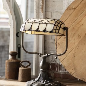Stolná lampa Tiffany Tricia - 26 * 21 * 37 cm E27 / Max 60W
