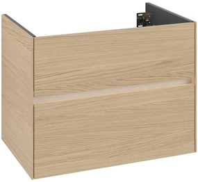 VILLEROY &amp; BOCH Collaro závesná skrinka pod umývadlo, 2 zásuvky, s LED osvetlením, 796 x 498 x 603 mm, Nordic Oak, C138B0VJ