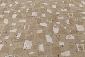 AladinWorld Expres, Metrážny koberec Libra 35, na mieru, šíře 4m,5m, béžová, filc, chodba / predsieň