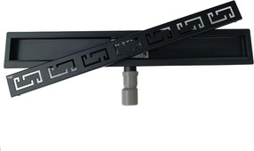 BPS-koupelny Sprchový odtokový žľab DL01 OMEGA G6 HYD-2665 70 cm, čierny