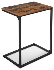 Odkladací stolík ELDUR hnedá/čierna