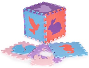 Detská penová podložka puzzle s ohrádkou - Zvieratká