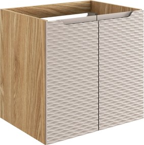 Comad Kúpeľňová skrinka pod umývadlo Ocean Beige 60 béžová/dub olejovaný