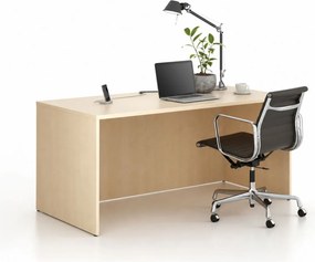 Kancelársky písací stôl FRAME, 160x80 cm, breza