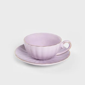 Šálka MINA s podšálkou, fialová 730610 200 ml