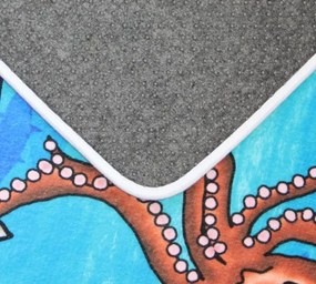 BO-MA, Protišmykový kusový koberec Sea world, 76,5x117, modrá, detská izba