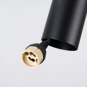 Závesné svietidlo Pelta 1, 1x čierne kovové tienidlo, be