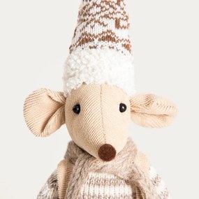 Vianočná dekorácia RATTO sediaca myš 752223