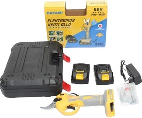 Akumulátorové záhradné nožnice 32 mm HAYAMI HA‑1029 + 2x batéria + kufrík + príslušenstvo