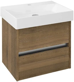 Sapho Sapho, NIRONA umývadlová skrinka 57x51,5x43cm, dub Sherwood (NR062)