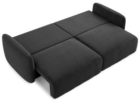 Čierna rozkladacia/s úložným priestorom pohovka 238 cm Kalena – Makamii