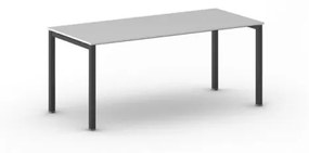Stôl Square s čiernou podnožou 1800 x 800 x 750 mm, sivá