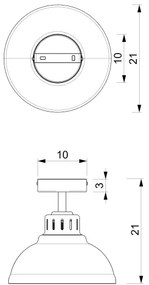 Prisadený luster SVEN 1xE27/15W/230V biela