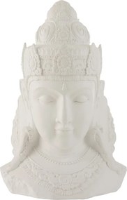 Biela dekorácie hlava Buddha - 56 * 41 * 84 cm