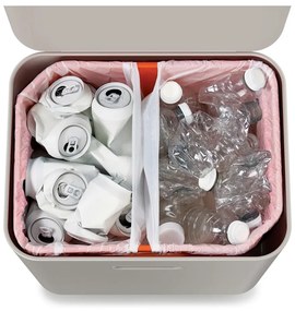 Béžový oceľový odpadkový kôš na triedený odpad 60 l Totem Max – Joseph Joseph