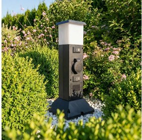 Brilagi - Vonkajšie svietidlo so 2 zásuvkami SCHUKO 1xE14/15W/230V IP44 čierne