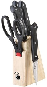 Súprava nožov s nožnicami v stojane Renberg 9386, 6 kusov