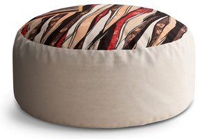 Taburet Circle pruhovaný motív, farebná