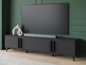 TV skrinka/stolík s krbom Kegalo 183, Farby: čierny grafit