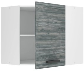 Kuchynská skrinka Belini Premium Full Version horná rohová 60 cm šedý antracit Glamour Wood
