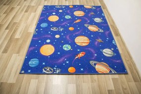Detský koberec Galaxy planéty, rakety