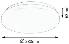 Rabalux LED stropné svietidlo Rob 1x32W | 2100lm | 3000K - priemer 38cm, biela