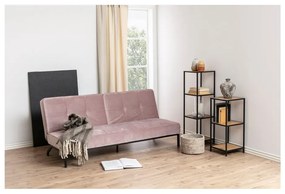 Knižnica v dekore duba v čierno-prírodnej farbe 37x83 cm Seaford – Actona