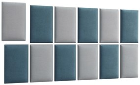 Čalúnený panel na stenu Quito 30x50 cm - svetlosivá