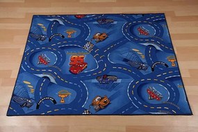 Detský koberec CARS modrý