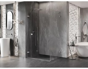 Mexen Lunar-F L, skladací sprchový kút ľavý 95 x 70 cm, 8mm číre sklo, chrómový profil, 836L-095-070-01-00-L