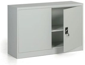 Kovová spisová skriňa, demontovaná, 1 polica, 1200 x 800 x 400 mm, sivá