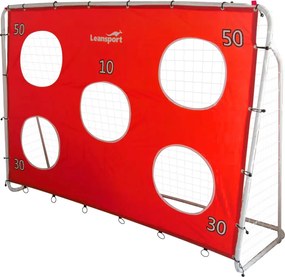 LEAN Toys Futbalová tréningová bránka s cieľovou podložkou Červená 213x152x75cm