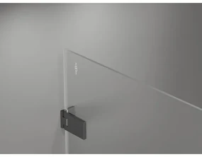 Mexen Lunar-F, sklápací sprchový kút ľavý 80 x 70 cm, 8mm číre sklo, profil grafit brúsený, 836-080-070-66-00-L